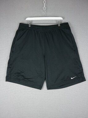 Nike FIT Polyester Baggy Black Shorts Mens XL Vintage Y2K Basketball
